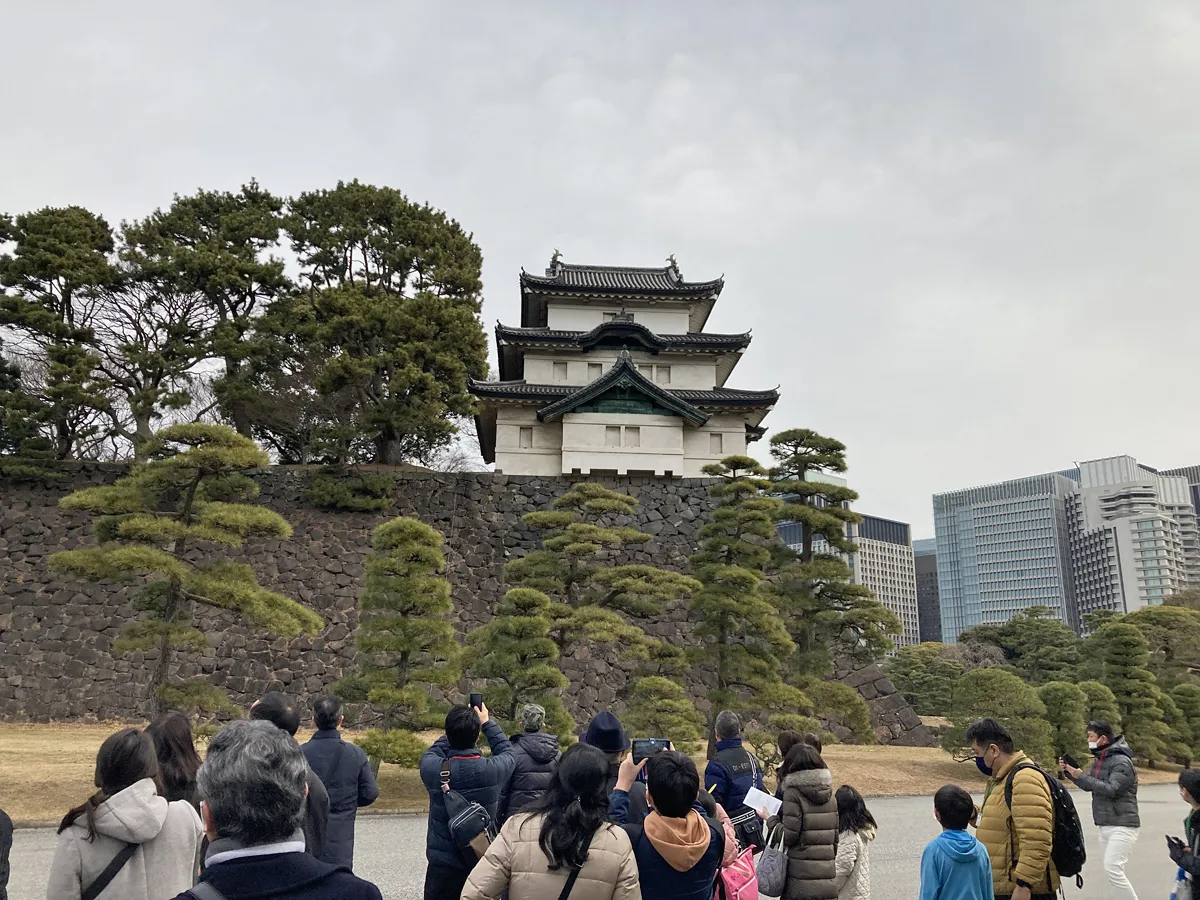 富士見櫓。立派な石垣。