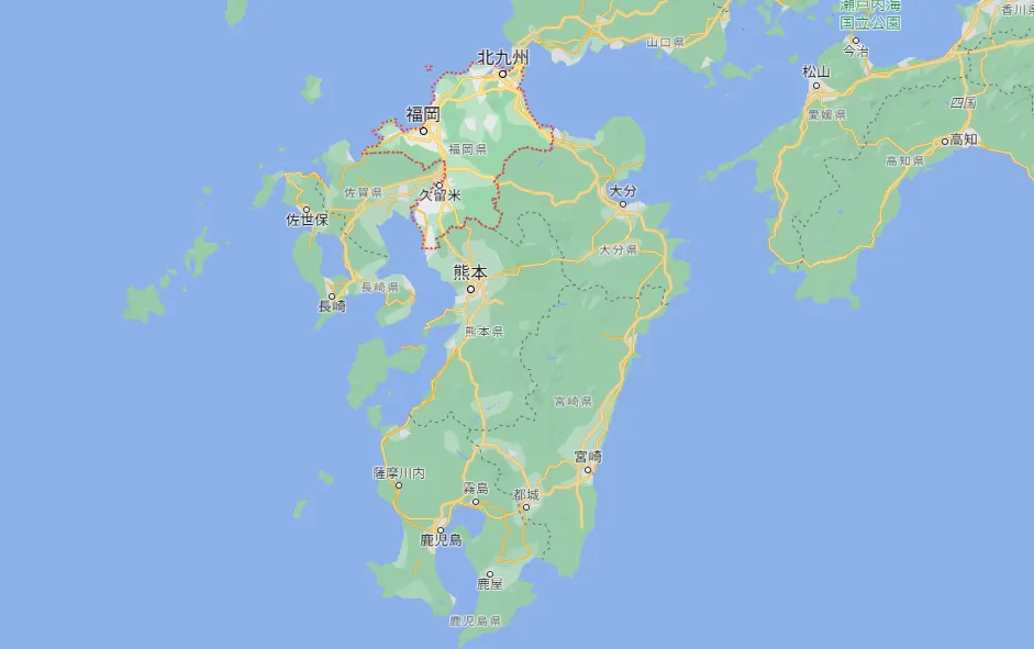 九州の地図