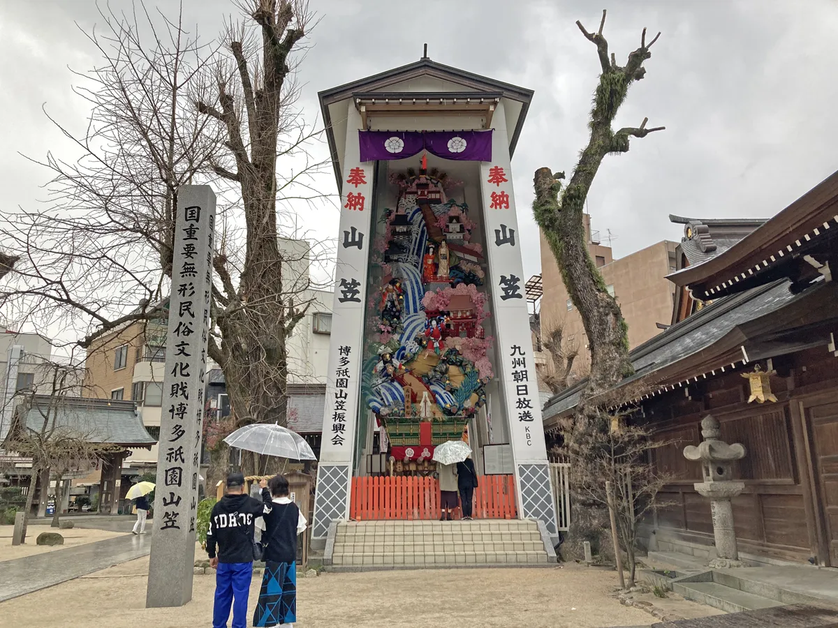 山笠が大きくてビックリ。櫛田神社。季節により変わります。