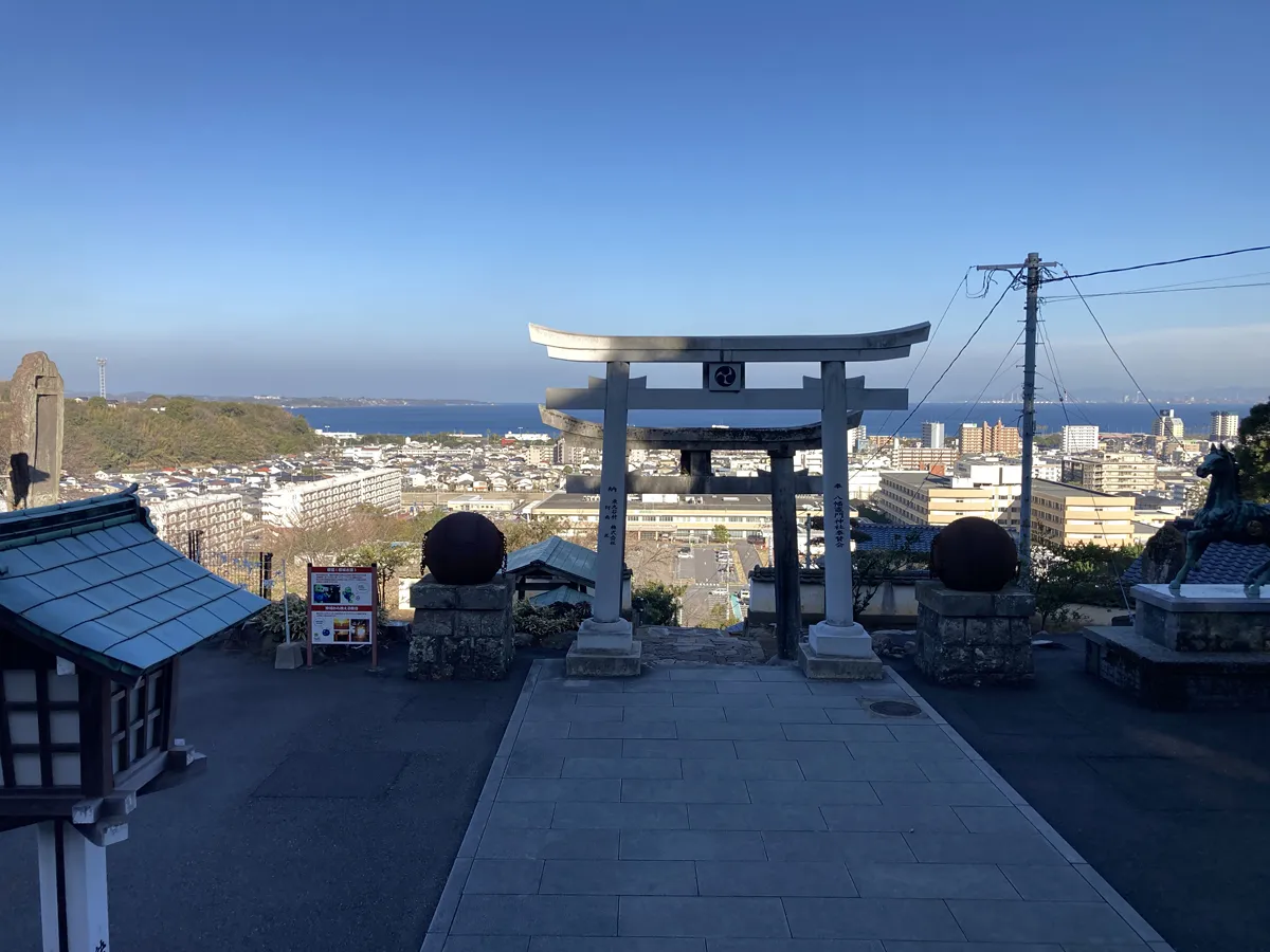 竈門神社から眺める大分県の海