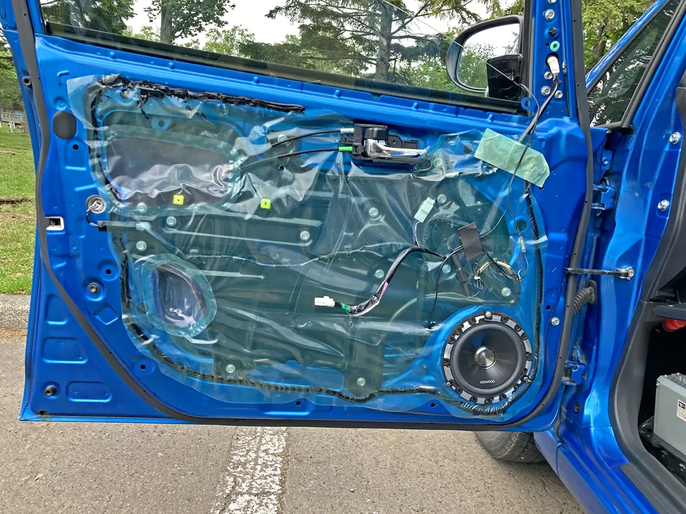 軽自動車ソニカに、ケンウッドKFC-VS16セパレートスピーカー取り付け完了。