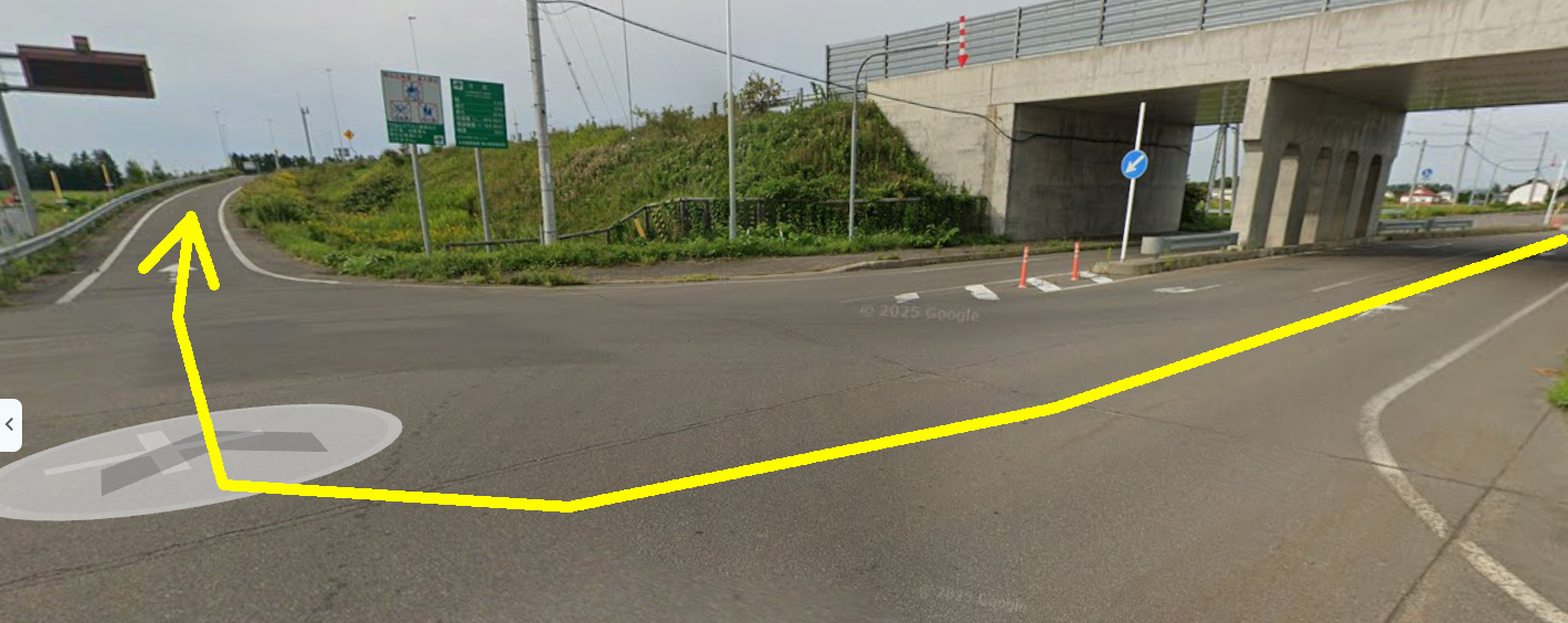 帰り道。更別ICの入口2