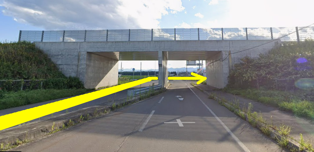 帰り道。更別ICの入口